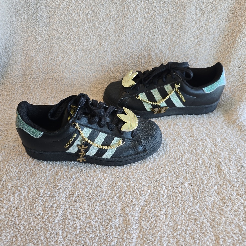 Adidas Originals Superstar Women's Sneaker Queen Black Limited Edition SZ 5